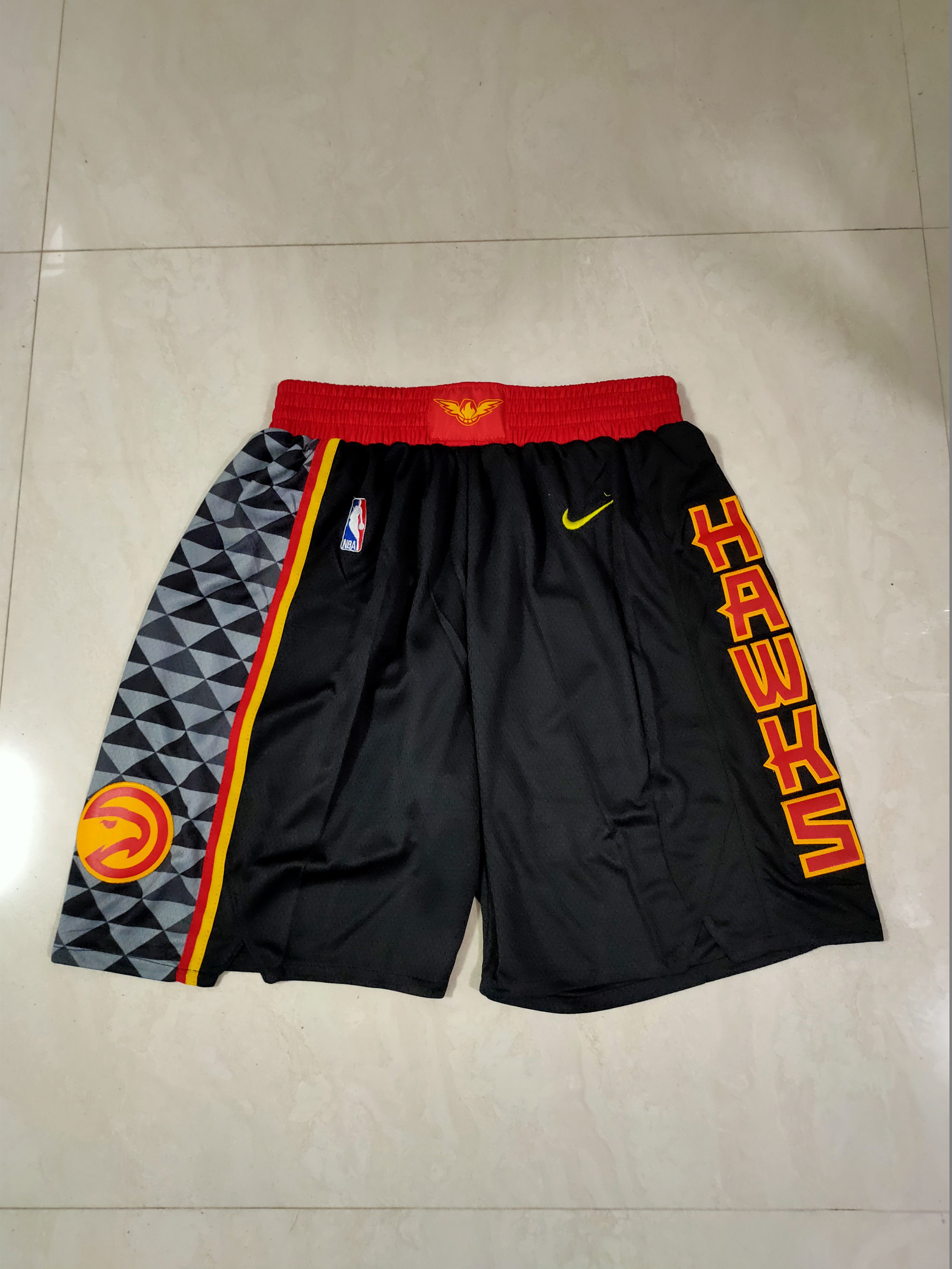 Men NBA Atlanta Hawks Black Shorts 0416->atlanta hawks->NBA Jersey